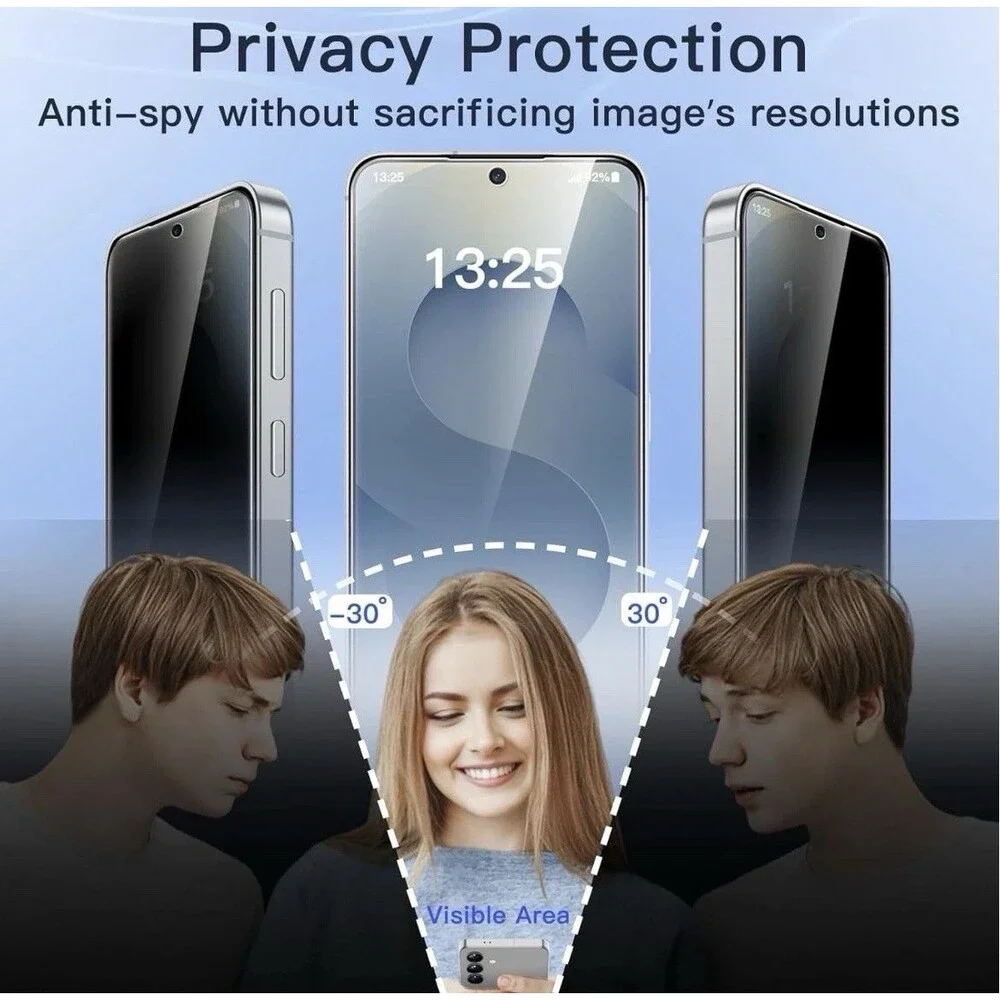 3-Pack Privacy Tempered Glass Screen Protector For Samsung Galaxy S25 6.2 inch